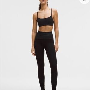 Lululemon License To Train High-Rise Black Tight, Logo
